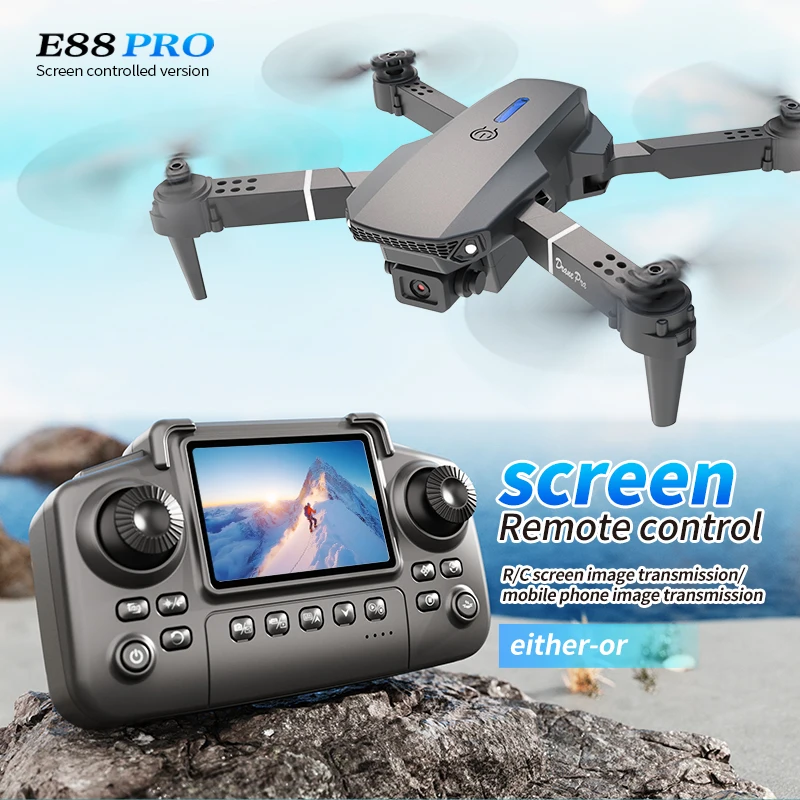 Drone Camera Wide Angle - Profesjonalny dron E88 PRO z ekranem