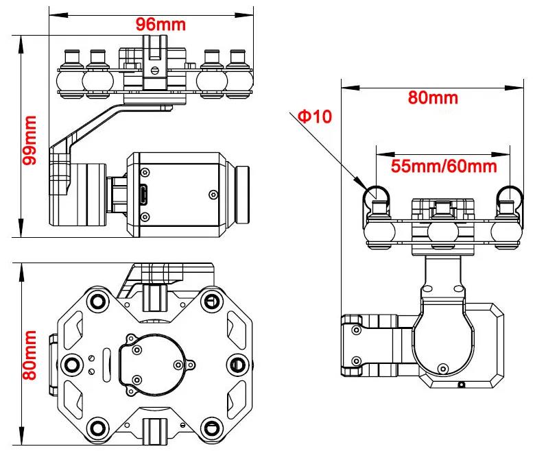Gimbal 3-osiowy Tarot TL3T20 z – Drone Camera Thermal recenzja i cena